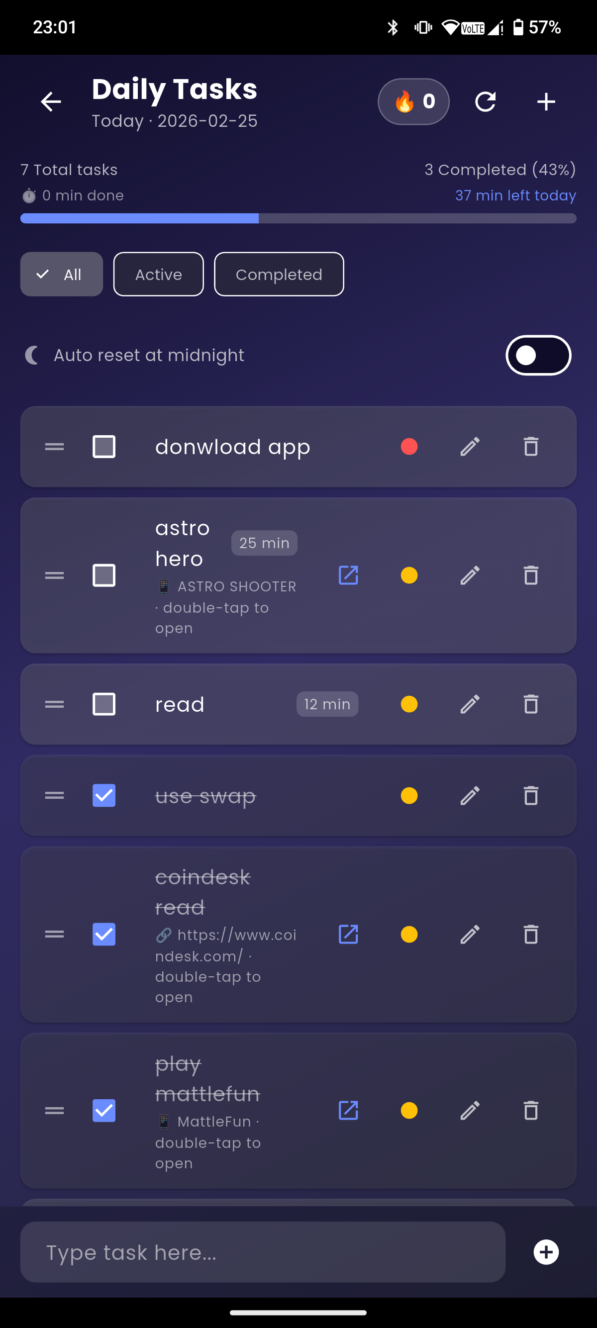 Daily Tasks